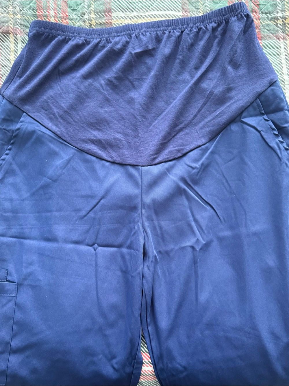 Women's Maternity/Comfort Navy Pull-On Scrub Pants